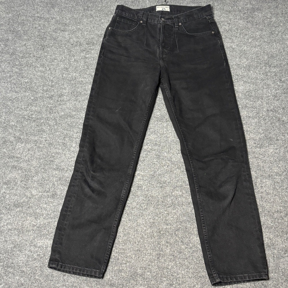 We The Free Mid Rise Straight Leg Jeans Women's Size 27 Black 100% Cotton